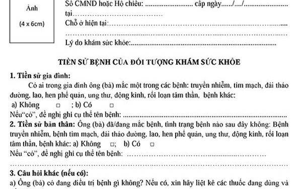 hồ sơ xin việc có cần giấy khám sức khỏe