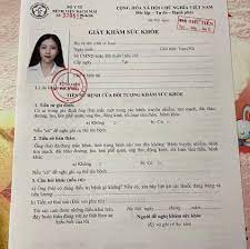 giấy khám sức khỏe đi làm