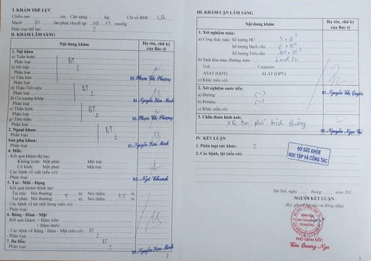 Dịch vụ làm giấy khám sức khỏe xin việc làm mới nhất 2023