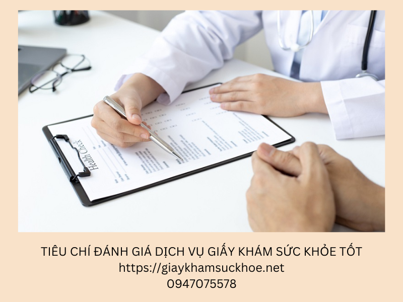 Tiêu chí đánh giá dịch vụ giấy khám sức khỏe tốt là gì