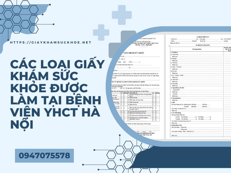 Thông tin về giấy khám sức khỏe bệnh viện YHCT Hà Nội