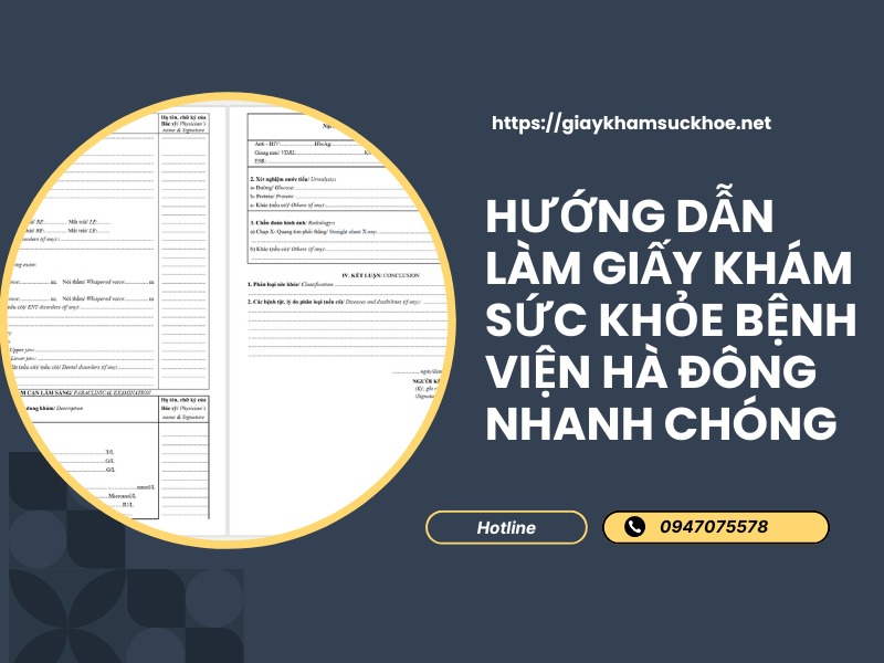 Những lưu ý khi xin giấy khám sức khỏe bệnh viện Hà Đông