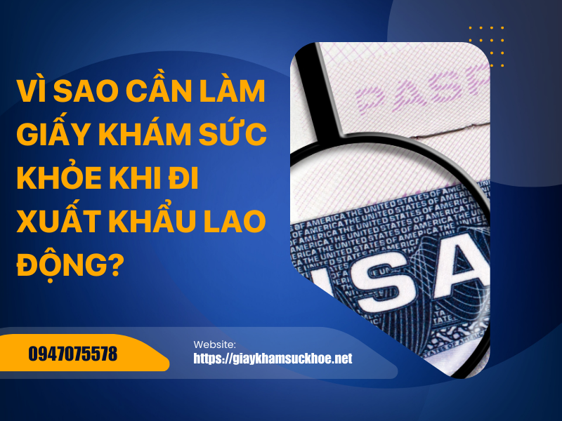 Giấy khám sức khỏe đi nước ngoài xuất khẩu lao động cần gì?