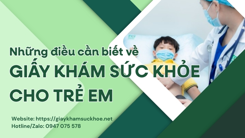Giấy khám sức khỏe cho trẻ em