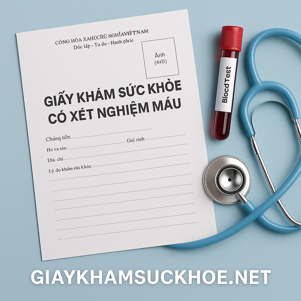 Giấy khám sức khỏe có xét nghiệm máu