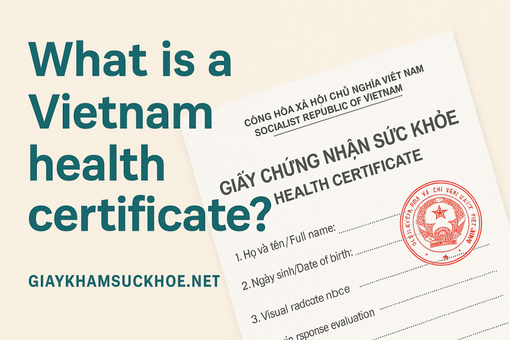 What is a Vietnam health certificate