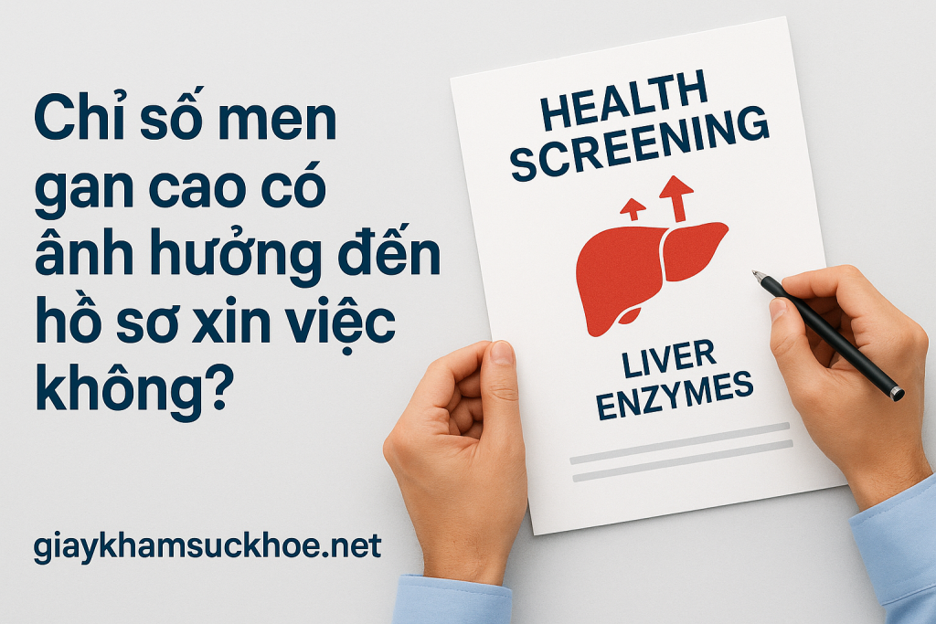 Chỉ số men gan cao có ảnh hưởng đến hồ sơ xin việc không? Chỉ số men gan cao có ảnh hưởng đến hồ sơ xin việc không là câu hỏi rất nhiều ứng viên đang lo ngại, đặc biệt khi các doanh nghiệp yêu cầu giấy khám sức khỏe bắt buộc. Trong bối cảnh 2025, xu hướng tuyển dụng ngày càng siết chặt sức khỏe đầu vào, việc hiểu rõ tình trạng của bản thân và ảnh hưởng của men gan cao là bước đầu tiên để chuẩn bị một hồ sơ xin việc hoàn chỉnh. Men gan là hệ thống enzyme phản ánh mức độ tổn thương tế bào gan. Khi men gan tăng, nhiều người lập tức sợ rằng doanh nghiệp sẽ từ chối, không nhận vào làm. Nhưng thực tế không phải lúc nào cũng nghiêm trọng như vậy. Bài viết này sẽ phân tích chi tiết bản chất vấn đề, cách doanh nghiệp đánh giá men gan trong hồ sơ xin việc và chiến lược bạn nên áp dụng để không bị loại oan. Giấy khám sức khỏe chuẩn 2025 – xem chi tiết tại trang chủ 1. Chỉ số men gan cao là gì? Vì sao liên quan đến hồ sơ xin việc? Chỉ số men gan cao có ảnh hưởng đến hồ sơ xin việc không phụ thuộc trực tiếp vào hai enzyme chính: AST và ALT. Đây là nhóm men có trong tế bào gan, khi gan bị viêm, nhiễm độc, quá tải hoặc chịu tác động từ rượu bia, thuốc, hóa chất, thì men gan sẽ tăng. Trong giấy khám sức khỏe xin việc, mục xét nghiệm men gan được xem như chỉ dấu đánh giá sự ổn định của chức năng gan. Nhà tuyển dụng không yêu cầu bạn phải “hoàn hảo”, nhưng cần đảm bảo bạn đủ sức khỏe để làm việc đúng vị trí. 2. Men gan cao có bị loại hồ sơ xin việc không? Đây là điều người lao động thường lo lắng nhất: Chỉ số men gan cao có ảnh hưởng đến hồ sơ xin việc không và liệu doanh nghiệp có từ chối không? Câu trả lời phụ thuộc vào mức độ tăng men gan và loại hình công việc. 2.1. Trường hợp men gan cao nhẹ Men gan chỉ tăng nhẹ (ALT/AST < 80) thường **không bị loại hồ sơ**. Các doanh nghiệp đa phần chỉ ghi nhận để bạn theo dõi sức khỏe. Đây là nhóm phổ biến nhất, thường do uống rượu bia, stress hoặc dùng thuốc trước đó. 2.2. Trường hợp men gan tăng trung bình Khi men gan dao động 80–200, bác sĩ có thể đề nghị bạn xét nghiệm lại hoặc tư vấn thêm. Một số doanh nghiệp yêu cầu bạn ổn định sức khỏe trước khi nhận việc. Nhưng gần như **không có quy định nào loại bạn tuyệt đối**. 2.3. Trường hợp men gan quá cao Men gan vượt 200, hoặc kèm theo dấu hiệu bệnh lý gan nghiêm trọng, doanh nghiệp có thể tạm hoãn hoặc yêu cầu tái khám. Các vị trí tiếp xúc hóa chất, môi trường độc hại, áp lực nặng sẽ kiểm tra kỹ hơn. Tóm lại: Chỉ số men gan cao không đồng nghĩa với bị loại hồ sơ. Yêu cầu phụ thuộc ngành nghề và mức độ tăng men gan. 3. Những ngành nghề nào quan tâm nhiều đến chỉ số men gan? Không phải ngành nghề nào cũng đánh giá men gan như một tiêu chí bắt buộc. Dưới đây là những nhóm nghề chú trọng nhiều hơn: 3.1. Ngành nghề tiếp xúc hóa chất, môi trường độc hại Sơn – mạ Xử lý hóa chất Cơ khí nặng