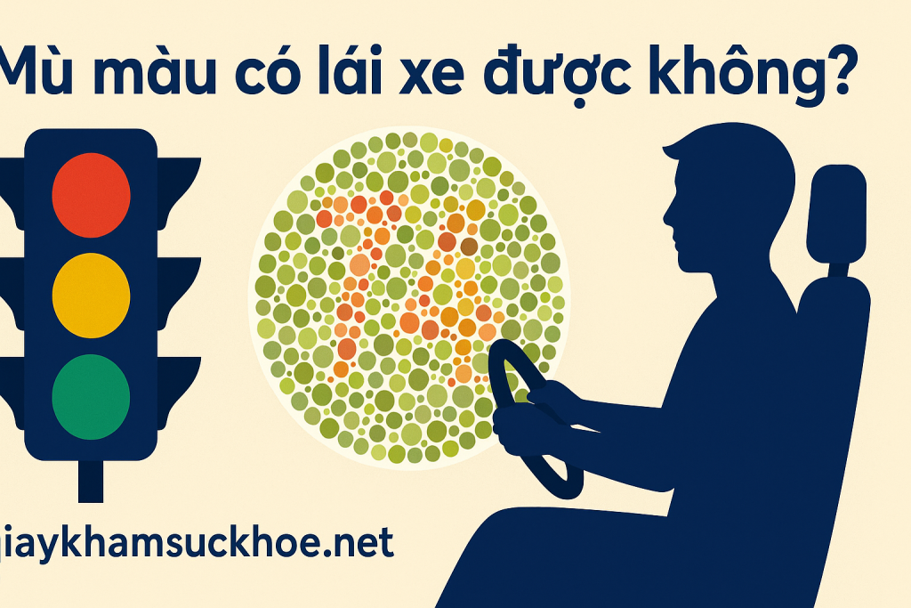 Mù màu có lái xe được không