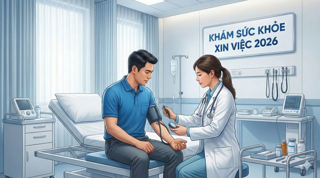 Khám sk bệnh nhân để cấp giấy chứng nhận sức khỏe xin việc 2026