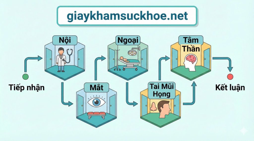 Quy trình làm Giấy khám sức khỏe bệnh viện Giao thông vận tải 2026