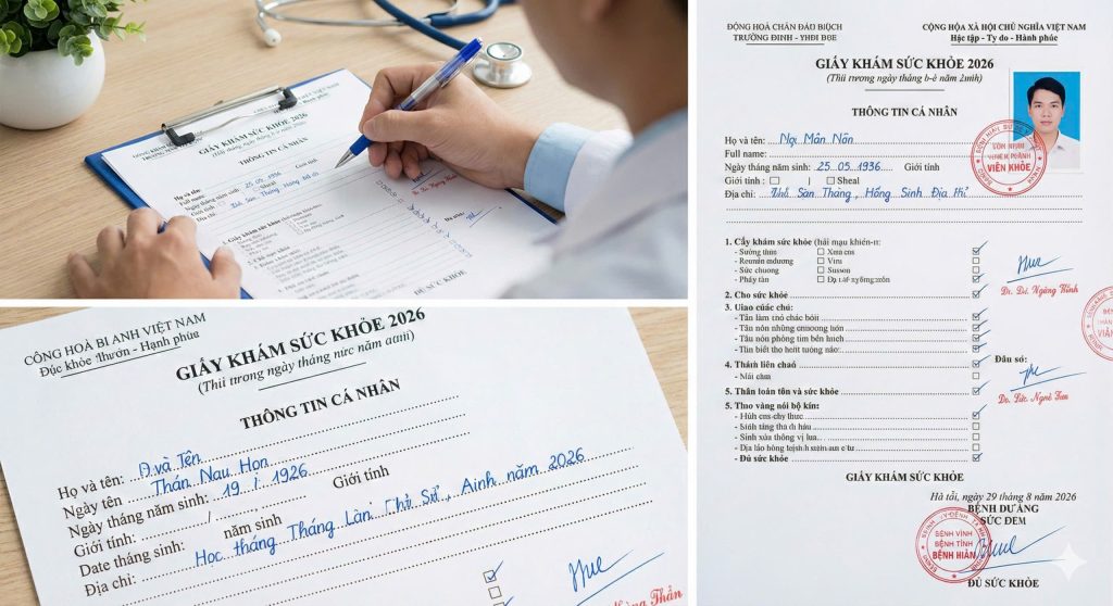 Hướng dẫn điền giấy khám sức khỏe 2026 chuẩn nhất - Lấy ngay